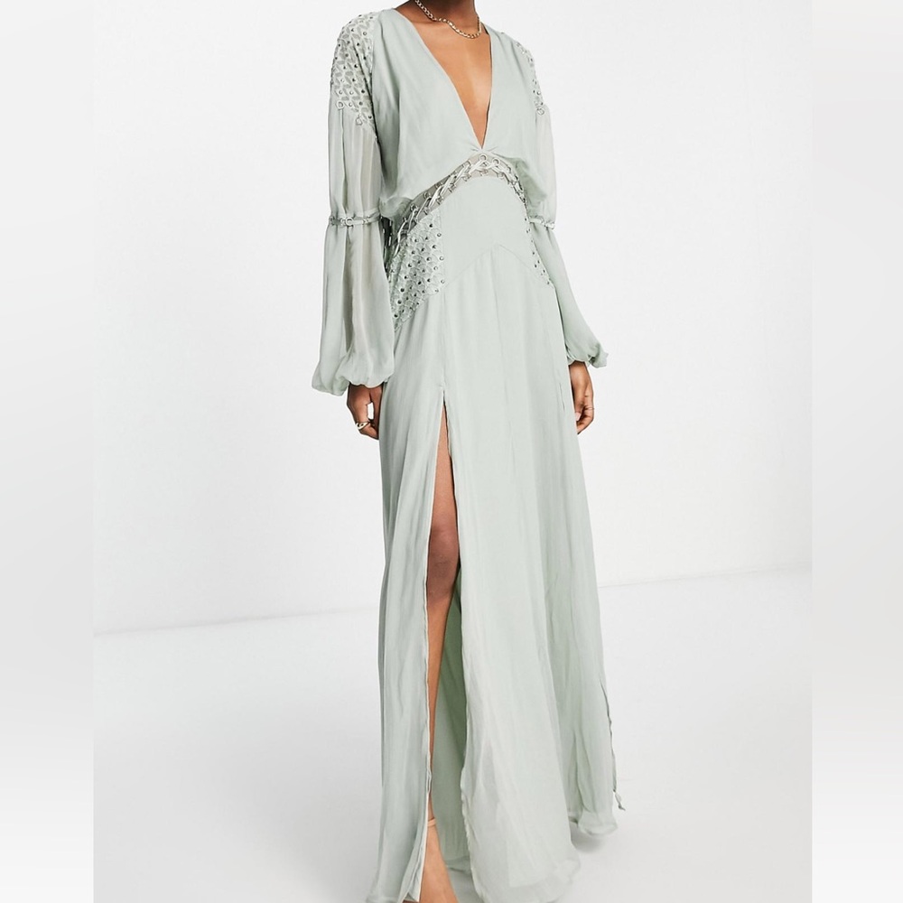 Elegant Green Maxi Dress